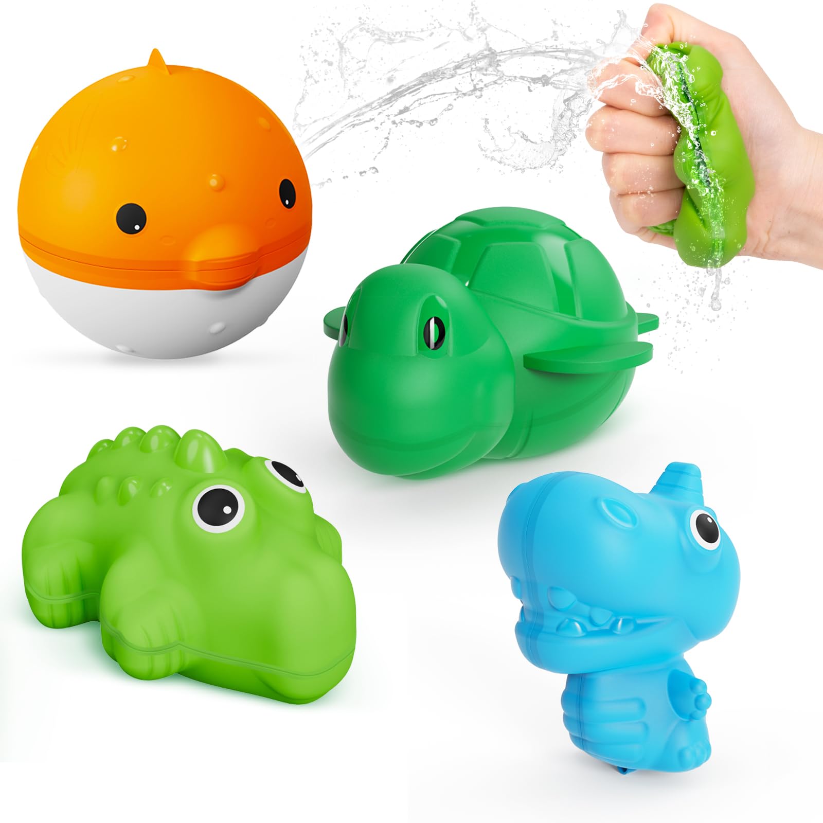 KOKODI 4PCS Reusable Water Balloons for Kids Ages 3-14, Self Sealing Magnetic Water Bombs for Pool & Beach, Quickly Fill Refillable Silicone Water Balls Fight Toys for Summer Outdoor Games — image 1