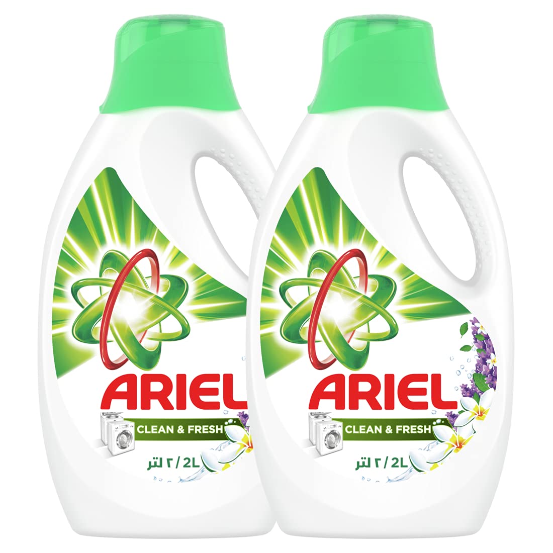 ArielAutomatic Power Gel Laundry Detergent, Clean & Fresh Scent, 2L x 2