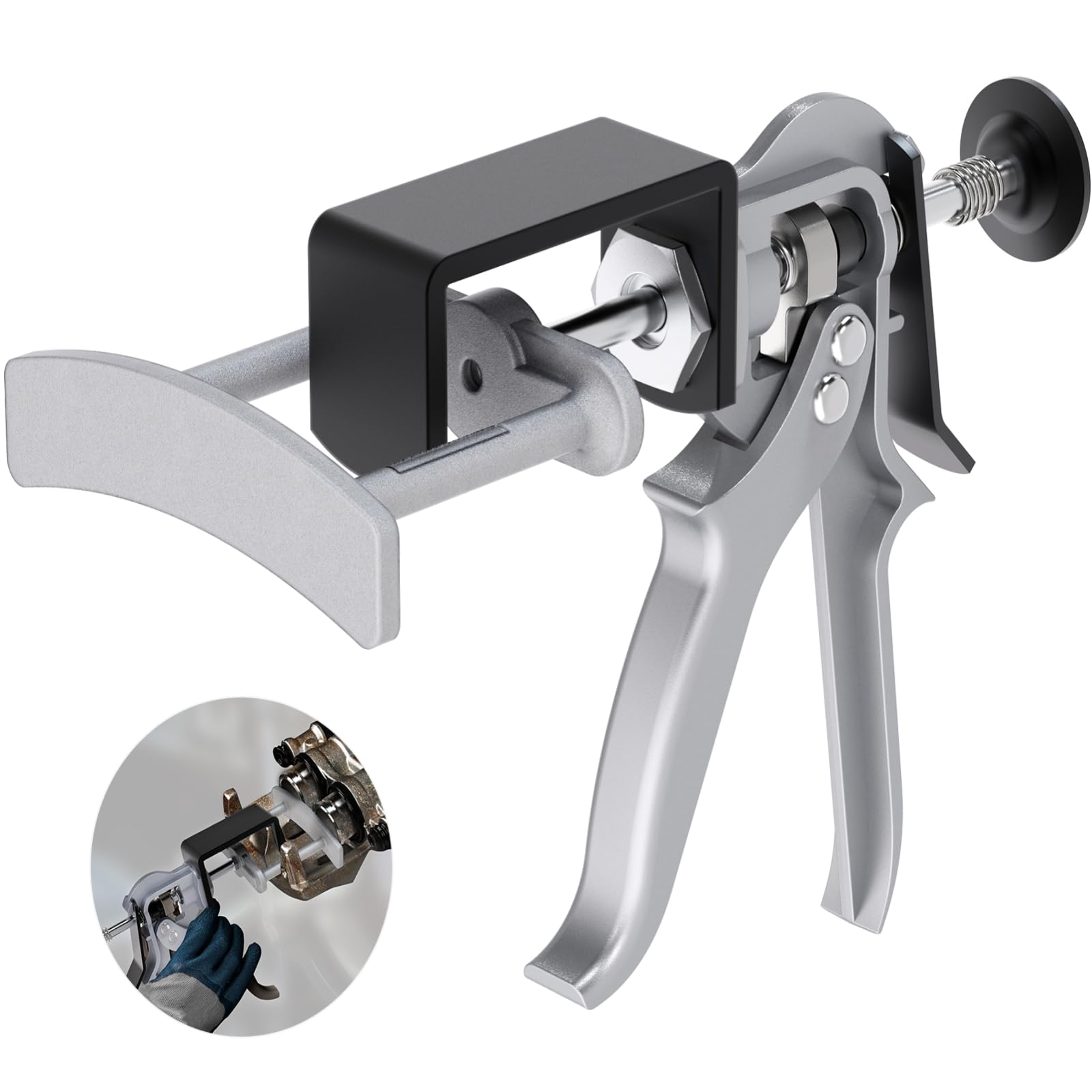 Dual Piston Brake Caliper Compressor, 25750 Brake Pad Spreader Compatible with Most Cars and Light Trucks, Disc Brake Pad Separator Tool