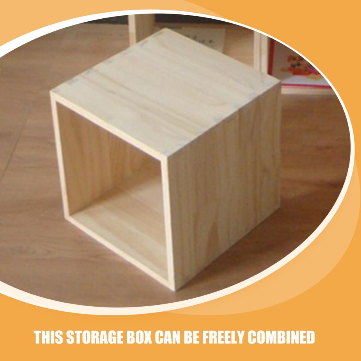 POPETPOP Massivholz Aufbewahrungsbox Würfel 20x20x20cm mit Robuster Schwalbenschwanzverbindung Stapelbar Offene Holzwürfel zur Flexiblen Organisation für Wohnraum und Bastelbedarf