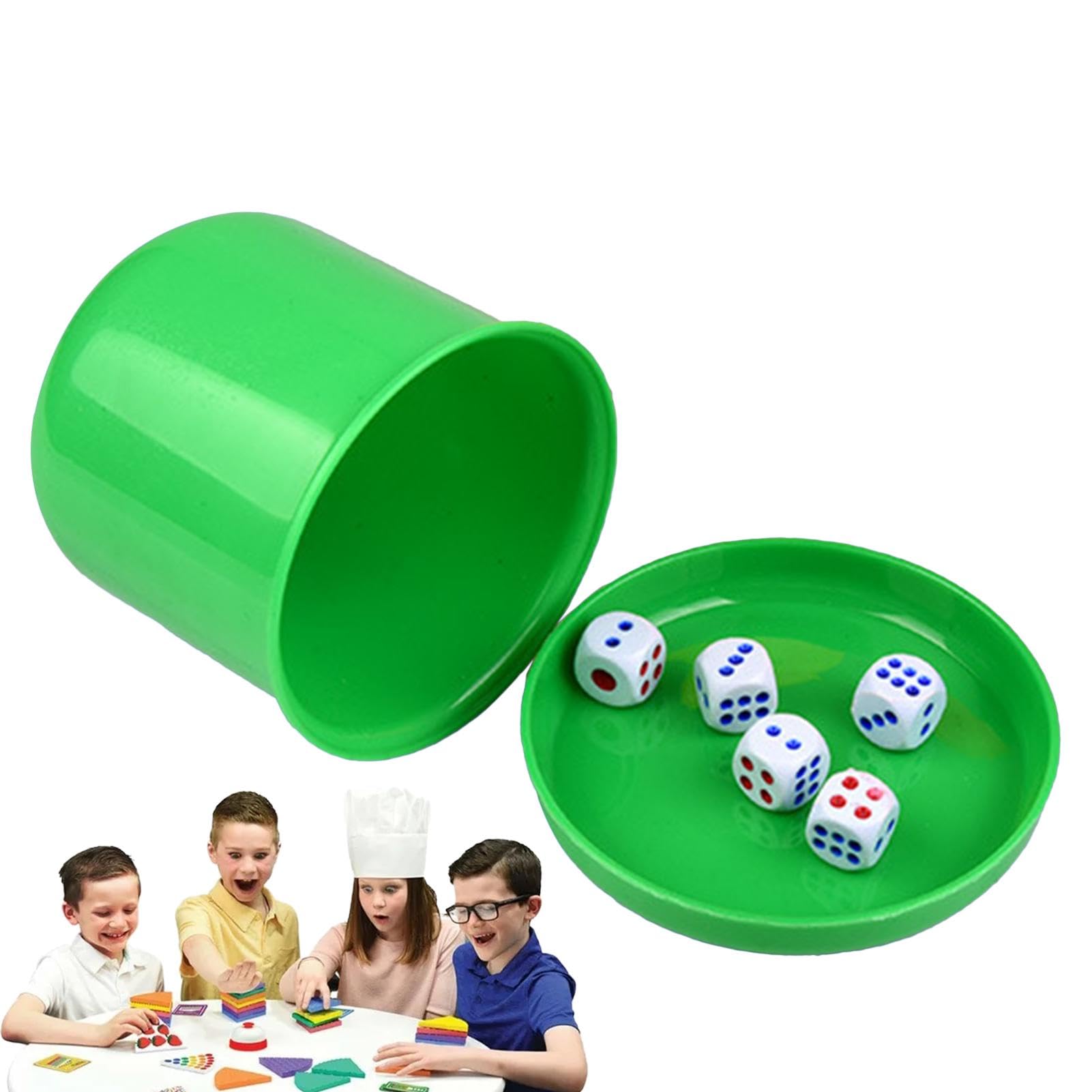 PRITOK Juego de vasos de dados: 5 piezas de piel con 25 cubos silenciosos para juegos de fiesta/mesa Bar Home Liars Juegos de dados Exquisita sensación de mano PRITOK Juego de vasos de dados: 5 piezas de piel con 25 cubos silenciosos para juegos de fiesta/mesa Bar Home Liars Juegos de dados Exquisita sensación de mano