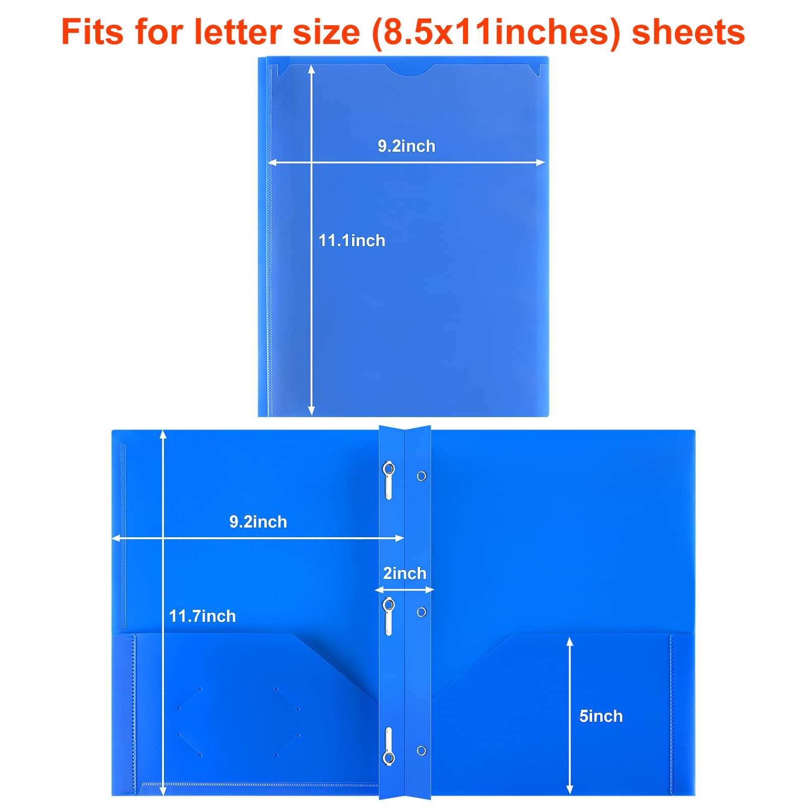 Officygnet 18 Packs 2 Pocket Folders With 3 Prongs Fastener ...