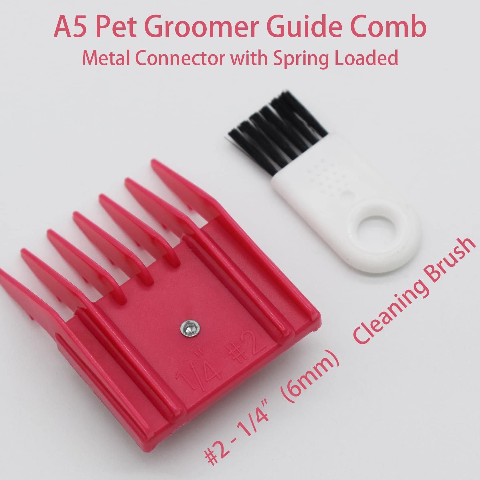 Guide de coupe professionnel pour tondeuse à poils d'animaux de style A5 76926-900, compatible avec Oster Classic 76 A5 Andis AG BG Wahl KM pour toiletteurs d'animaux (magenta, #2-6 mm)