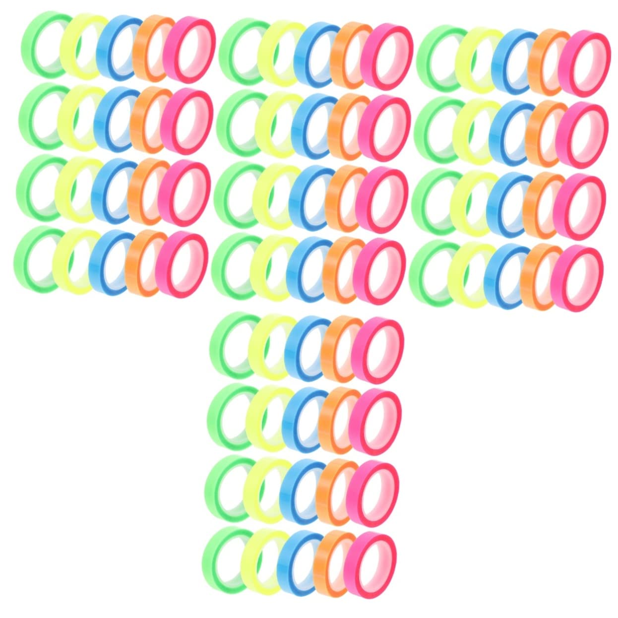 STOBOK 80 Rollen Wasserfester Index-aufkleber Washi-klebeband Fluoreszierendes Band Abnehmbares Farbiges Klebeband Regenbogenband Notizregisterkarten Zerreißbar -rolle Das Haustier