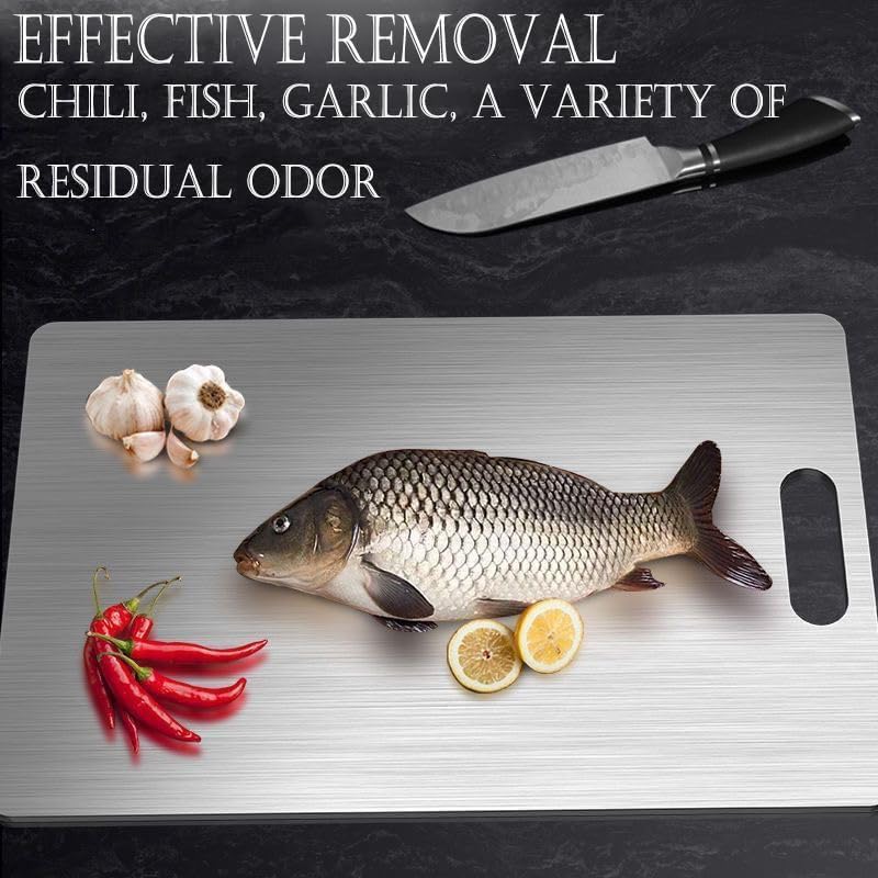 Titanium Cutting Board, Stainless Steel Food Grade Cutting Board, Titanium Cutting Board for Kitchen, 14 * 10 Inch, Meat, Fruit, Vegetable Cutting Boards (14 x 10 inch) - Image 3