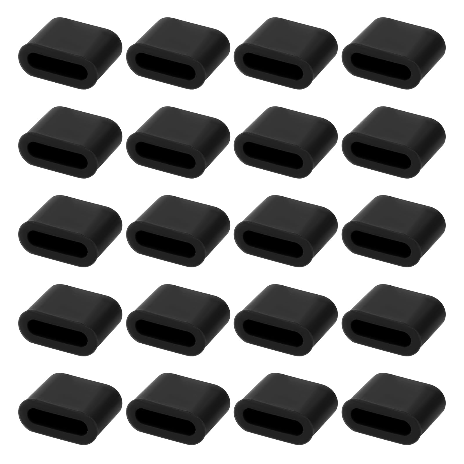 20 Pezzi Tappi Antipolvere USB-C In Silicone, Protezione Per Porta Di Ricarica Per Smartphone E Tablet, Colore Nero