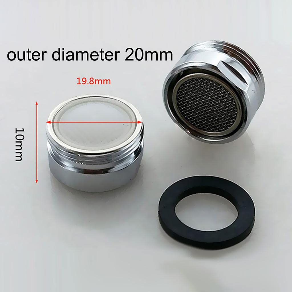 Tiuimk 1/2 Inch RVS Kraan Beluchter Filter met 22mm Buitendraad voor Wasmachine Wastafel Tap Outlet - Duurzame Verchroomde Messing Constructie
