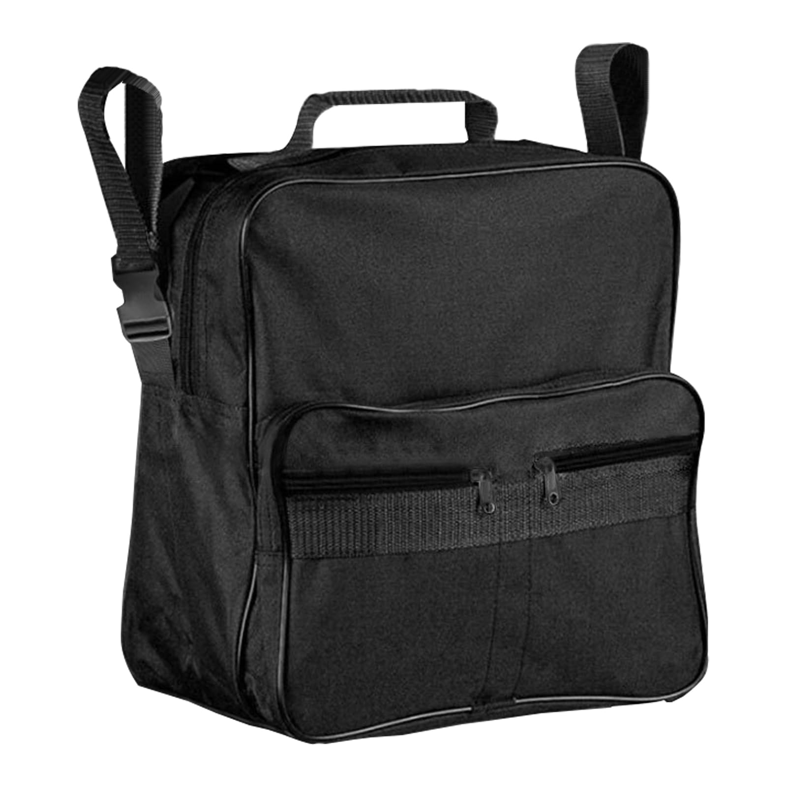 Alloneslife Black Multipurpose Wheelchair Storage Accessory Mobility Aid Wheelchair Bag With Ample Storage Water Resistant Portable Bag