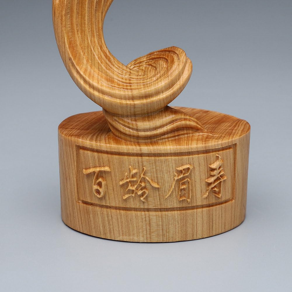 寿老人　七福神　木彫り　置物　大型　縁起物 Amazon｜dsdsad 木彫り 七福神 寿老人 じゅろうじん 美術品