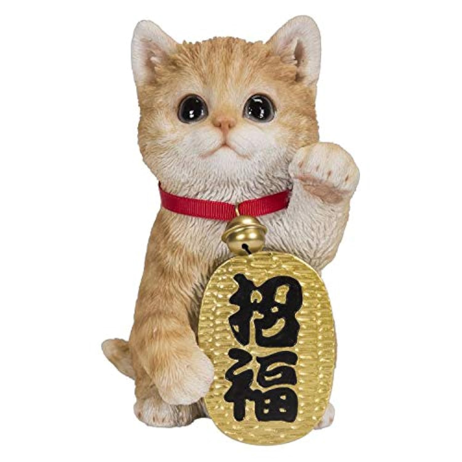 Realistic Kitty Maneki Neko Money Lucky Cat Chinese Japanese Feng Shui Resin Figurine Home Decor