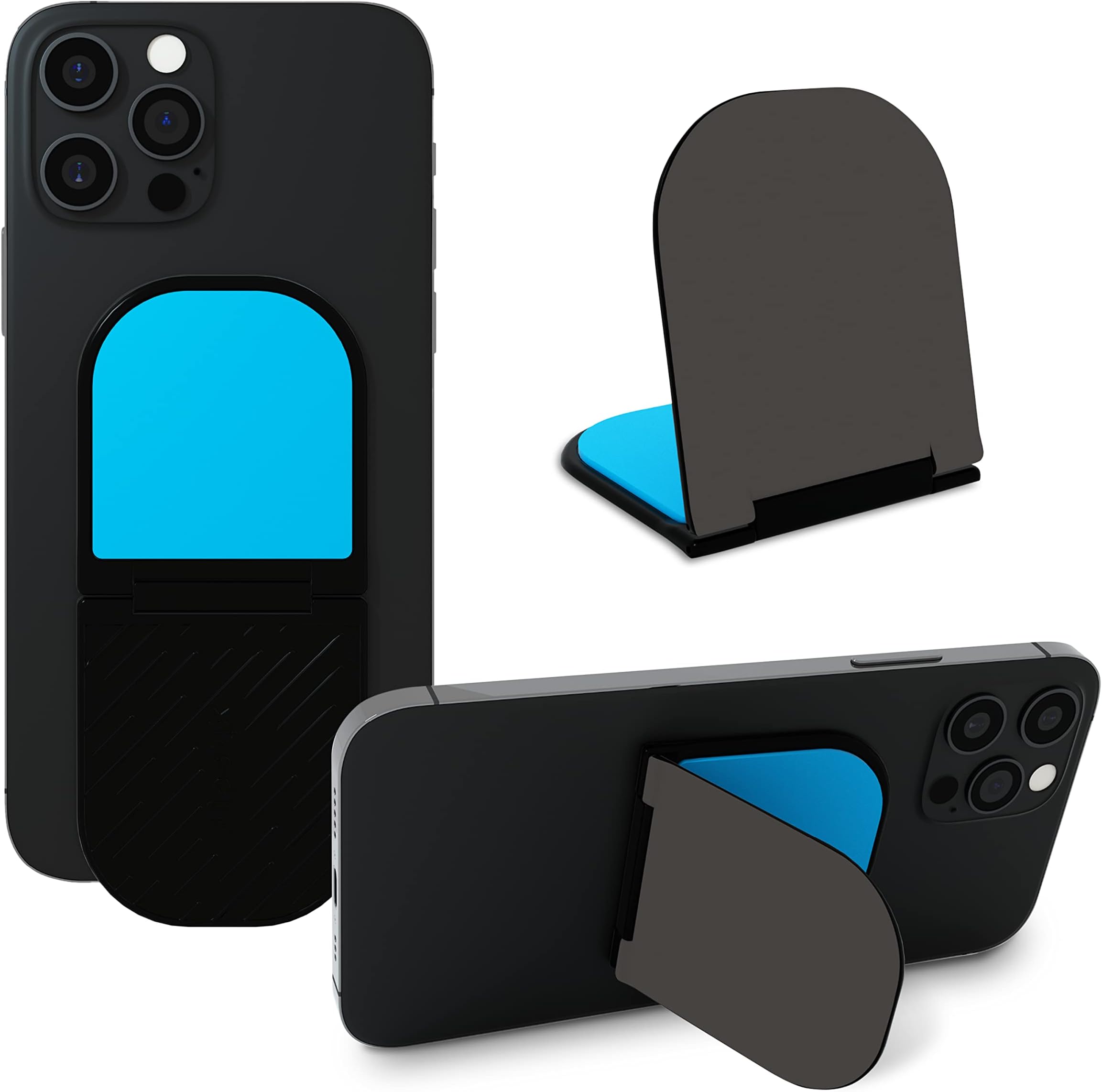 Flipstik 3.0 Foldable Adhesive Phone Mount – Sticks to Any Flat Surface – Hands Free Selfies, Videos, Car Mount, Phone Stand, Travel Accessory – Sticky Phone Mount (Space Gray)