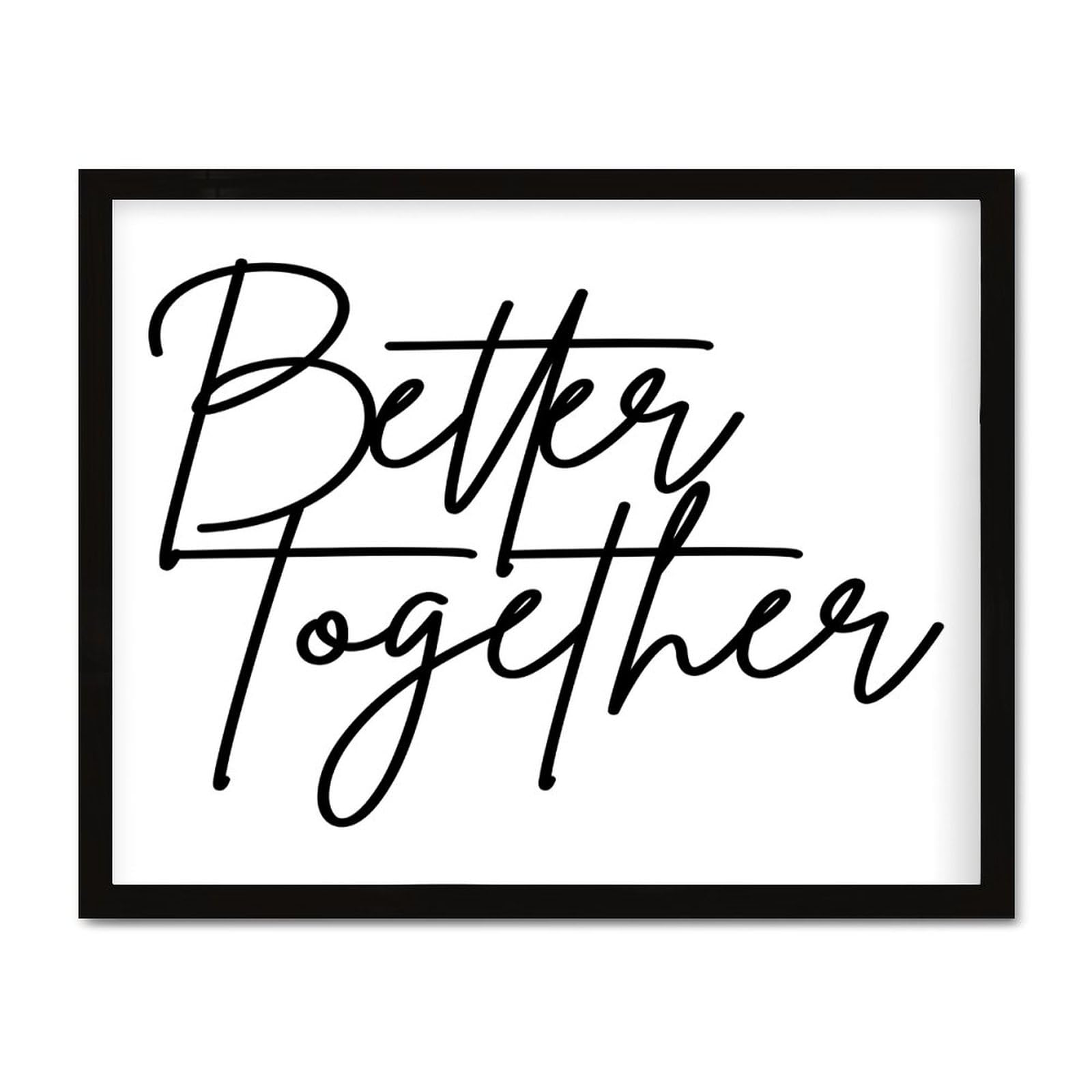Panneau en bois encadré Better Together : idée cadeau crémaillère idéale
