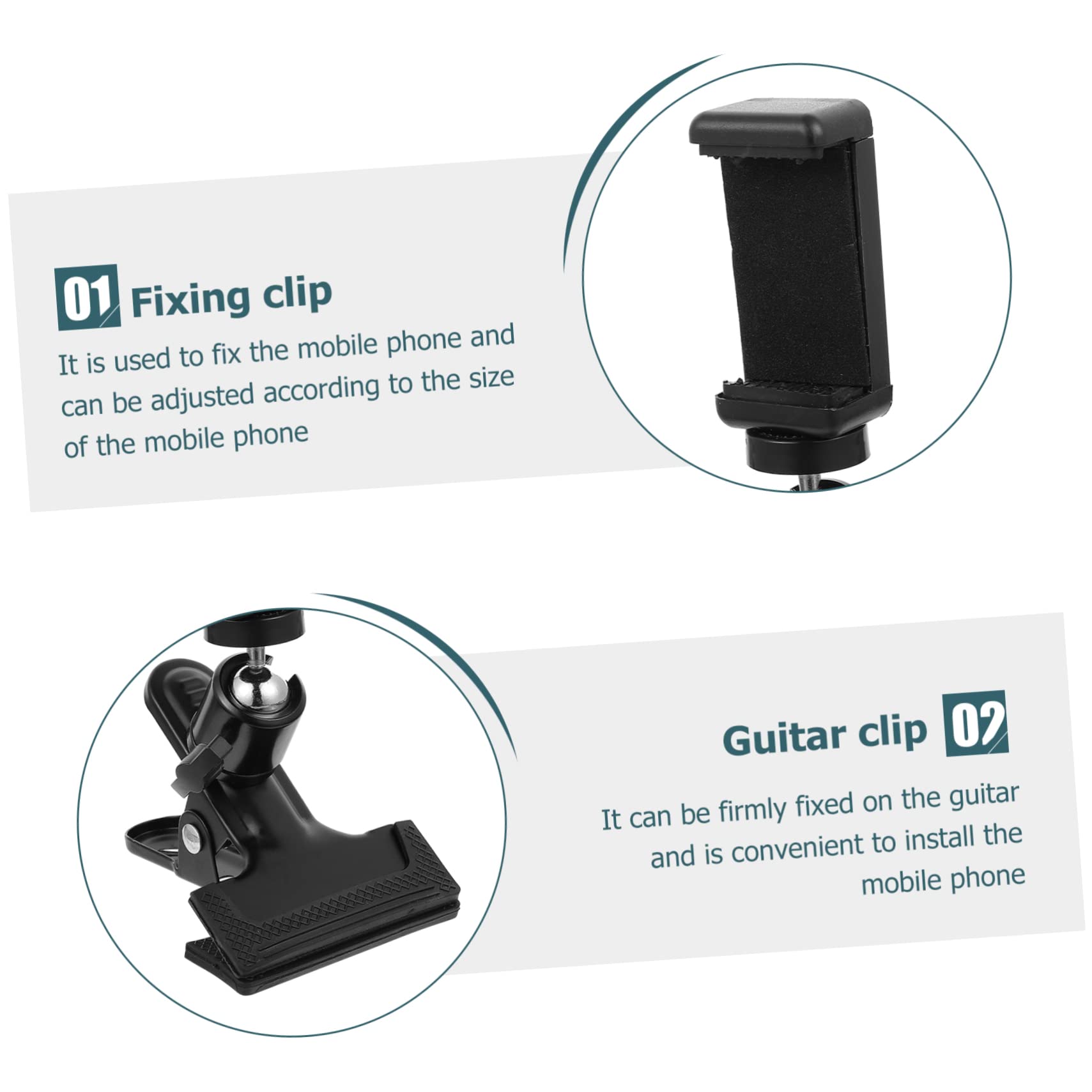 EPIGEIST Handyhalter Für Musiker - Dehnbarer Clip Für Mikrofonständer & Gitarren