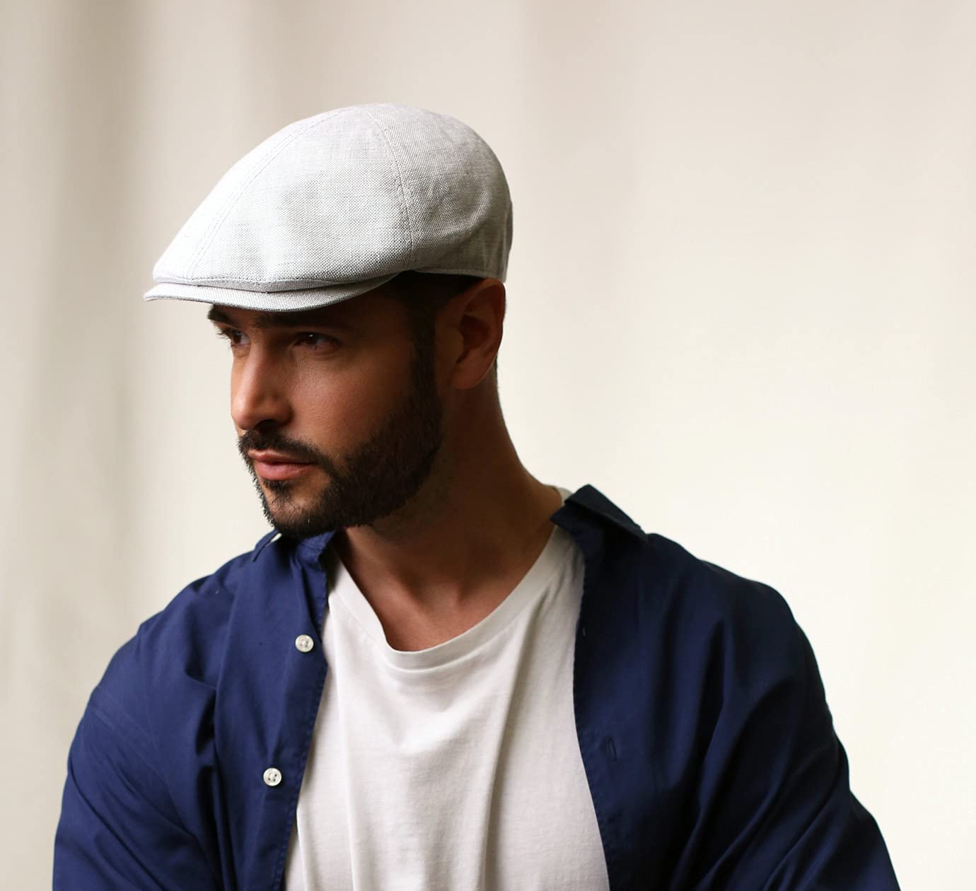 Béret Casquette Plate Homme Femme Classic Cap Lin