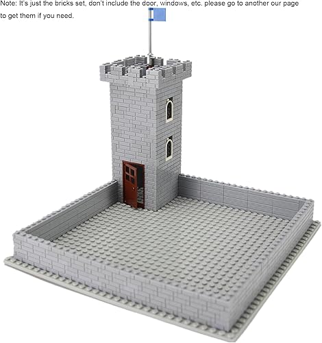 Miniatura 5 de Feleph Juego de 360 piezas de ladrillos de perfil de mampostería de 1 x 2, bloques de construcción MOC para piezas y piezas de pared, kit de