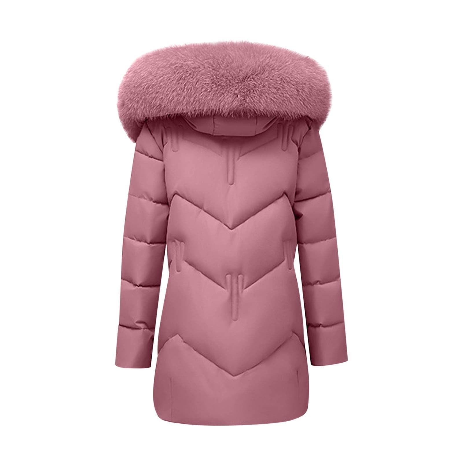 Genérico Chaqueta Mujer Acolchado,Chaqueta Acolchada De PlumóN De Talla Grande Con Capucha Y Corte Ajustado De Longitud Media Para Mujer Nueva Para OtoñO E Invierno