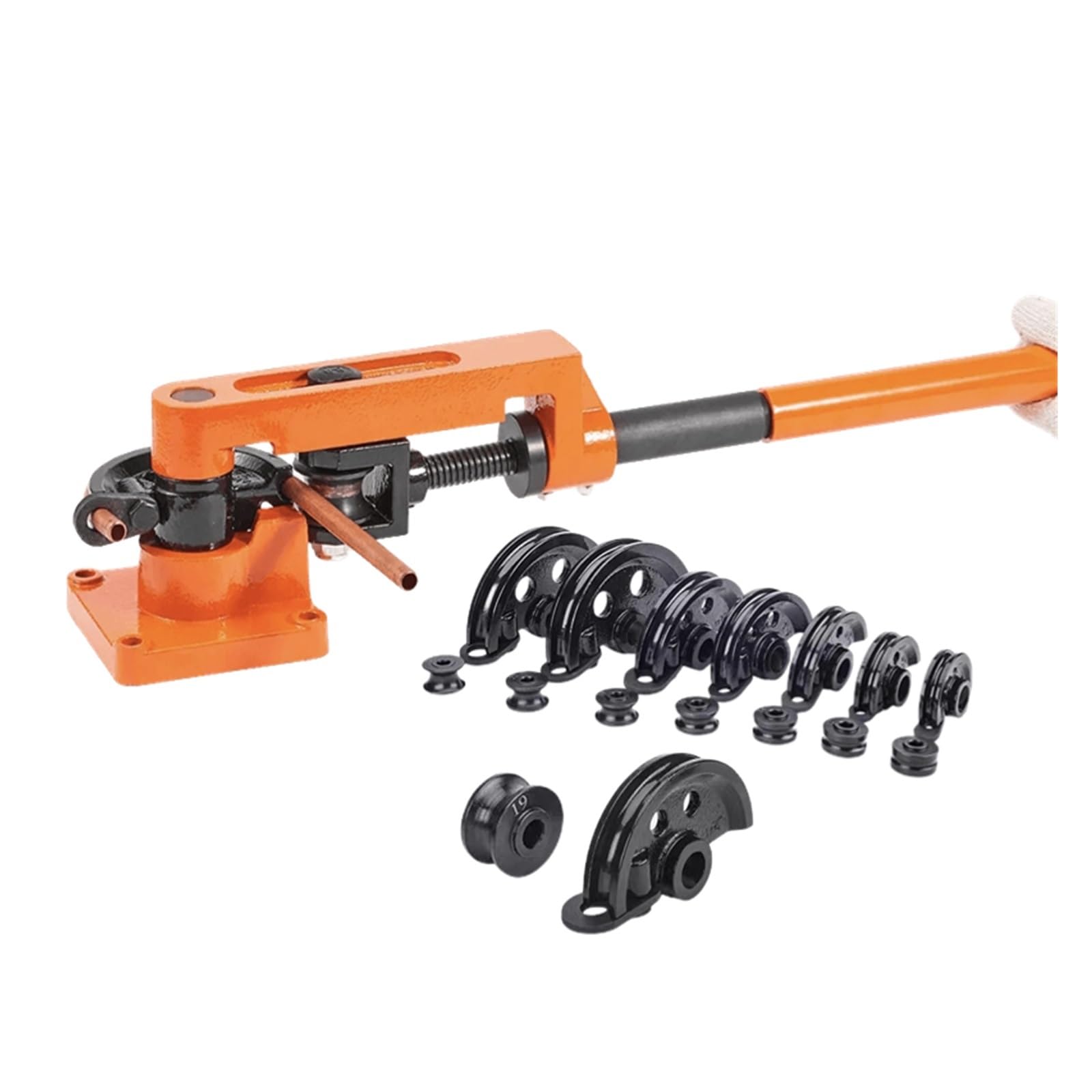 Bending Machine, Exhaust Manual Copper Pipe Bender Machine, Steel Bending Tool Tube Diameter 10-25mm Thickness 0.8 2.0mm Sets SWG-25