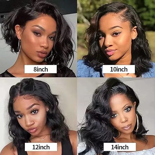 Miniatura 6 de Pelucas de cabello humano ondulado con encaje frontal, prearrancado con abuelitos, peluca de encaje frontal suizo, pelucas brasileñas con cierre de
