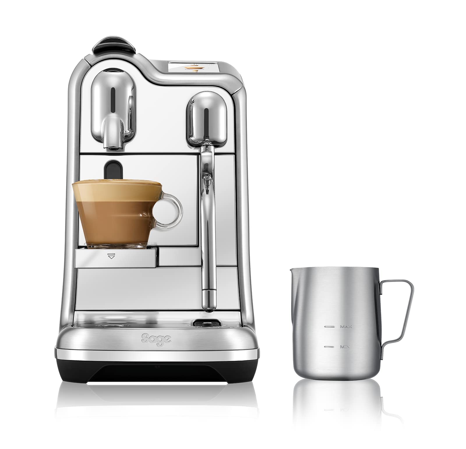 Sage Appliances Macchina da caffè Nespresso Creatista Pro di macchina per caffè espresso a capsule, SNE900, acciaio inossidabile spazzolato