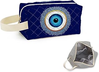 Blue Eye - Bolsa de maquillaje acolchada para...