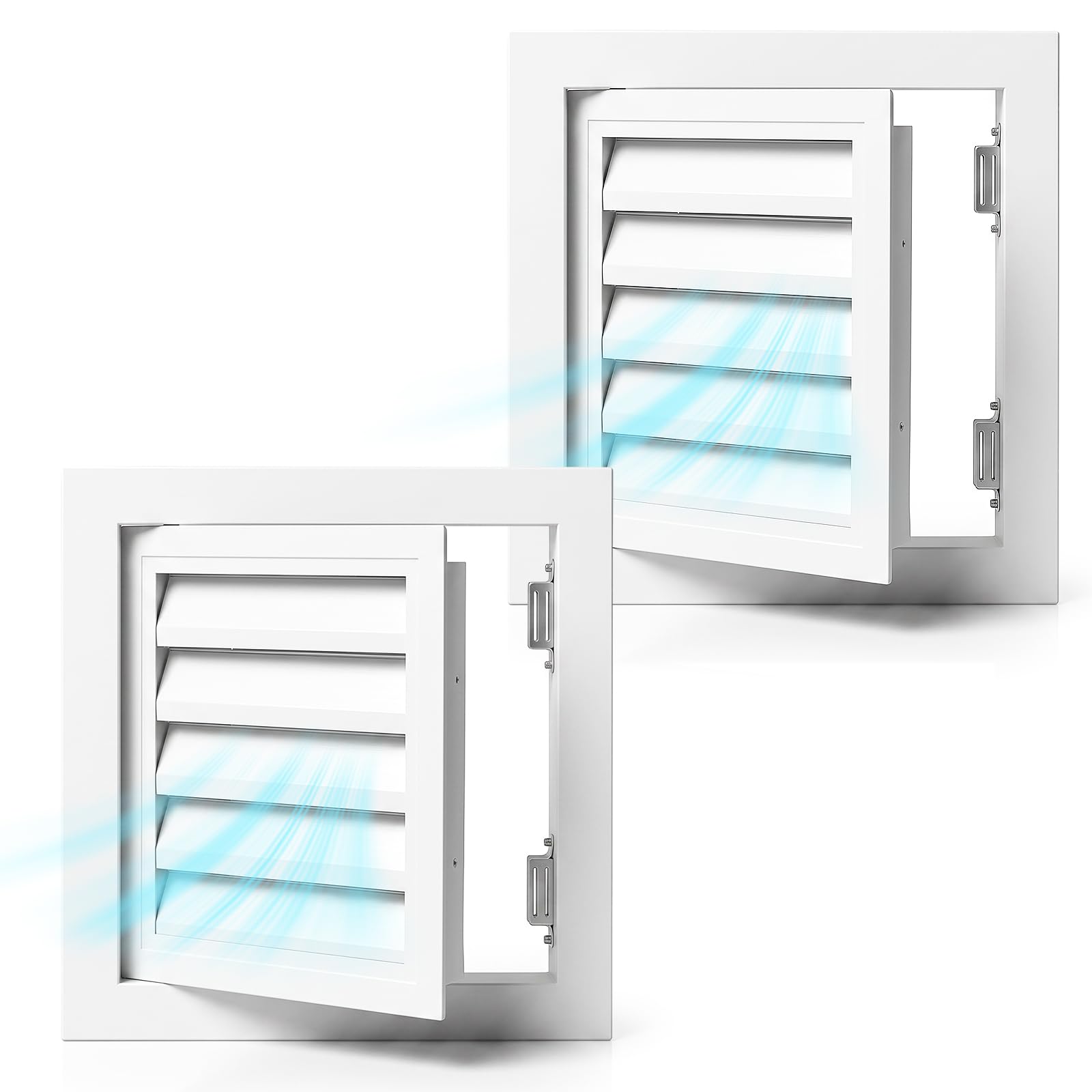 Hicarer 2 Pcs 12 x 12 Inch Louvered Access Panel with Vent for Drywall