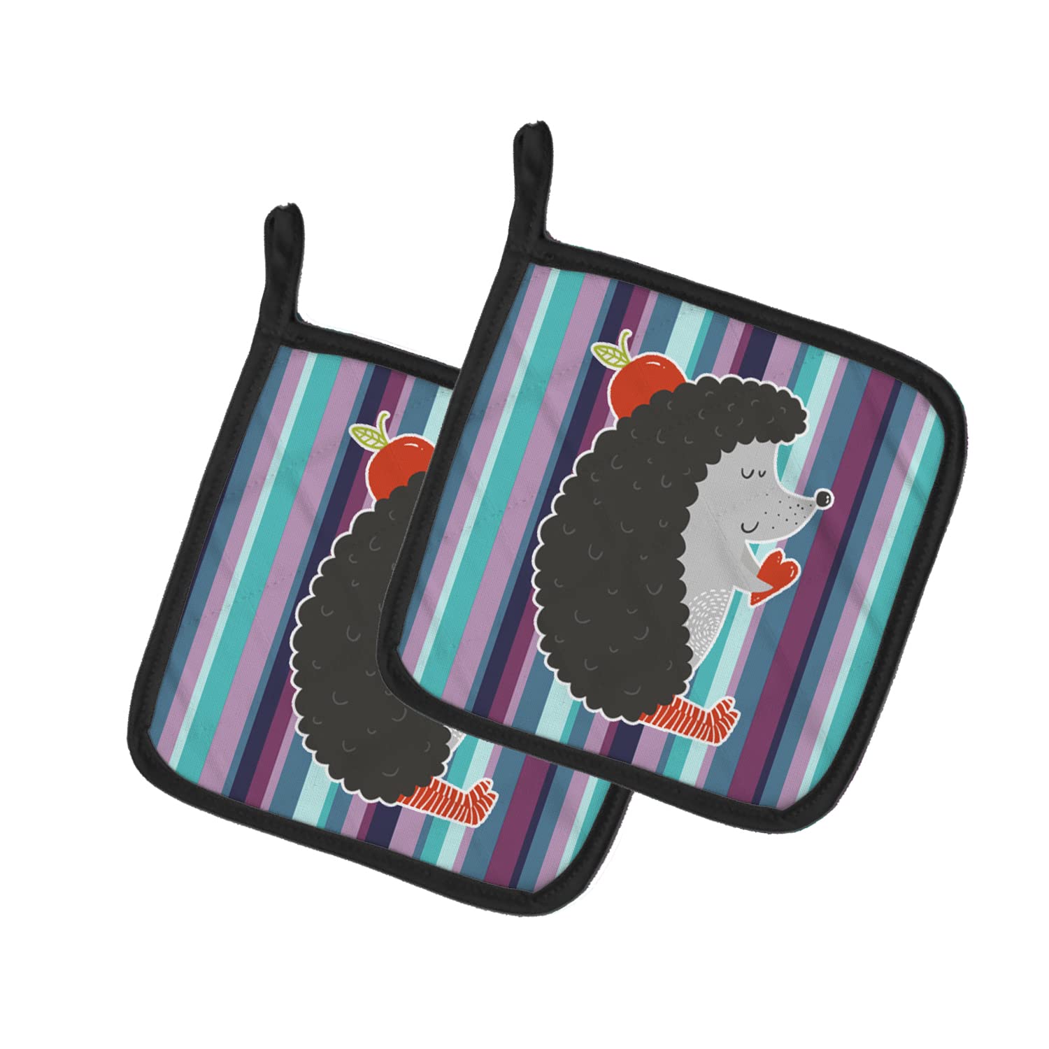Agarraderas de erizo compactas de 7,5 cm con diseño multicolor Caroline Tesoros