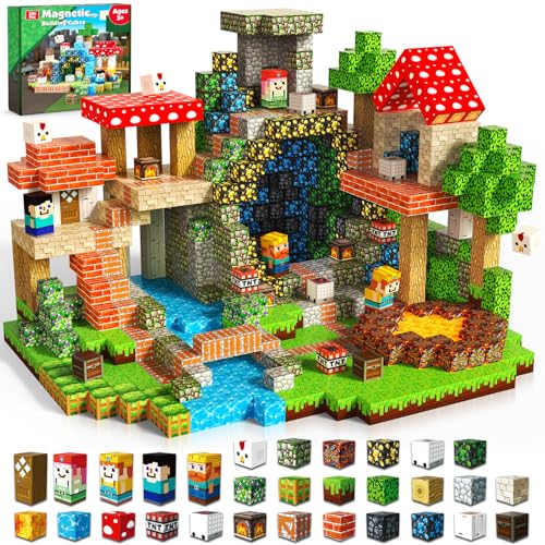 Annexfun Construction Magnétique Enfant 200 Pièces - Aventure Souterraine et Chasse au Trésor, Exploration et découverte continues - Jeu Éducatif avec...