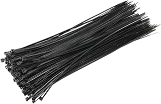 FLORICAN Nylon Self Locking Cable Ties, Black (150 mm x 2.5 mm, 6 inch, Pack of 100) - Heavy Duty Strong Zip Wire Fastener... Price In India