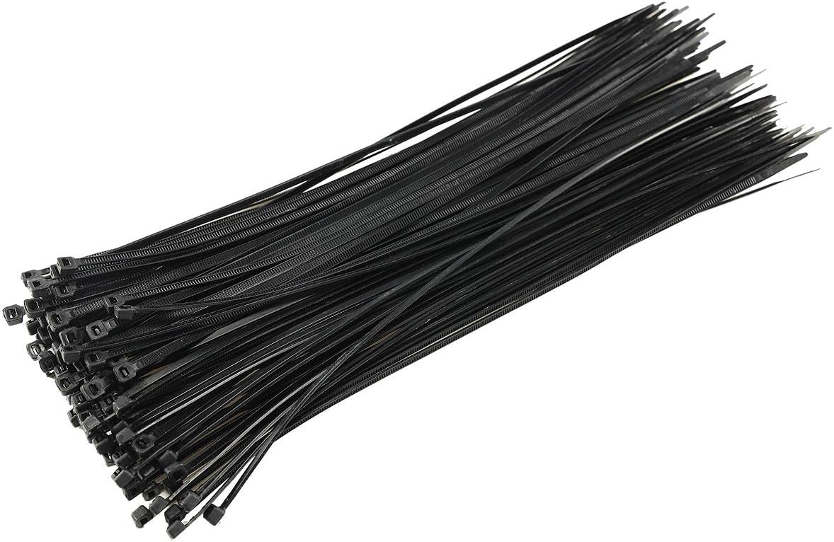 FLORICAN Nylon Self Locking Cable Ties, Black (150 mm x 2.5 mm, 4 inch, Pack of 100) - Heavy Duty Strong Zip Wire Fastener Organizer Tie-picture-20