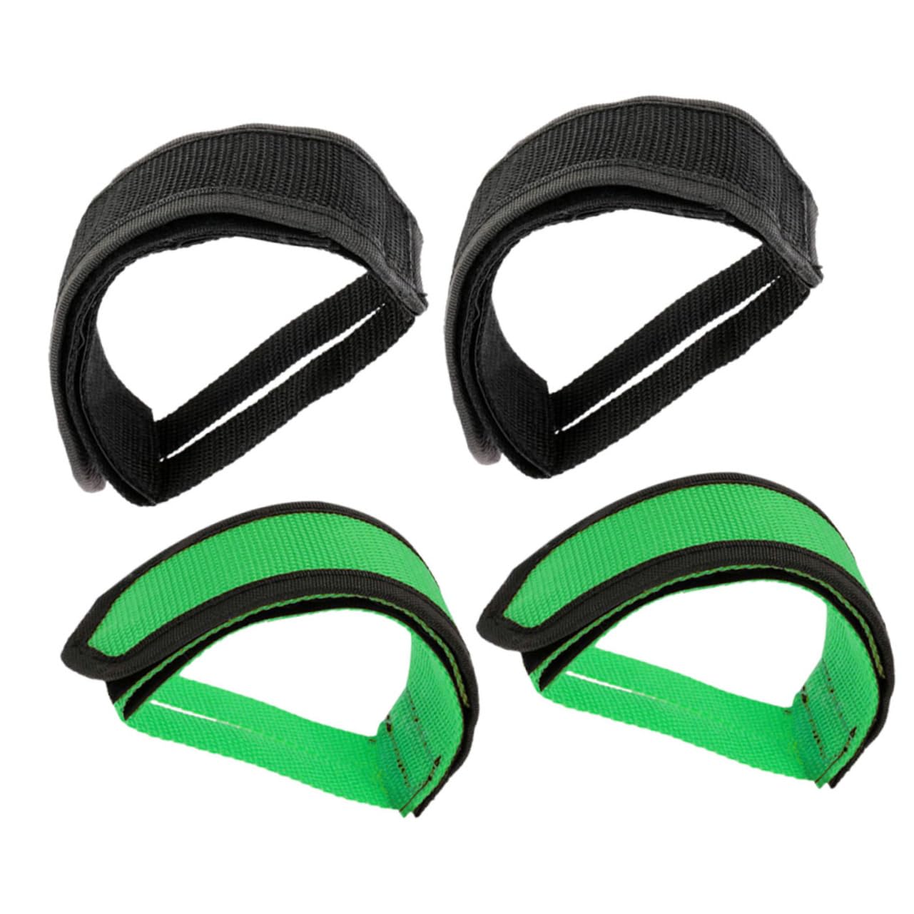 Cinghie Per Pedali Bici - Regolabili Antiscivolo In Nylon, Verde Fluorescente - Foto 11