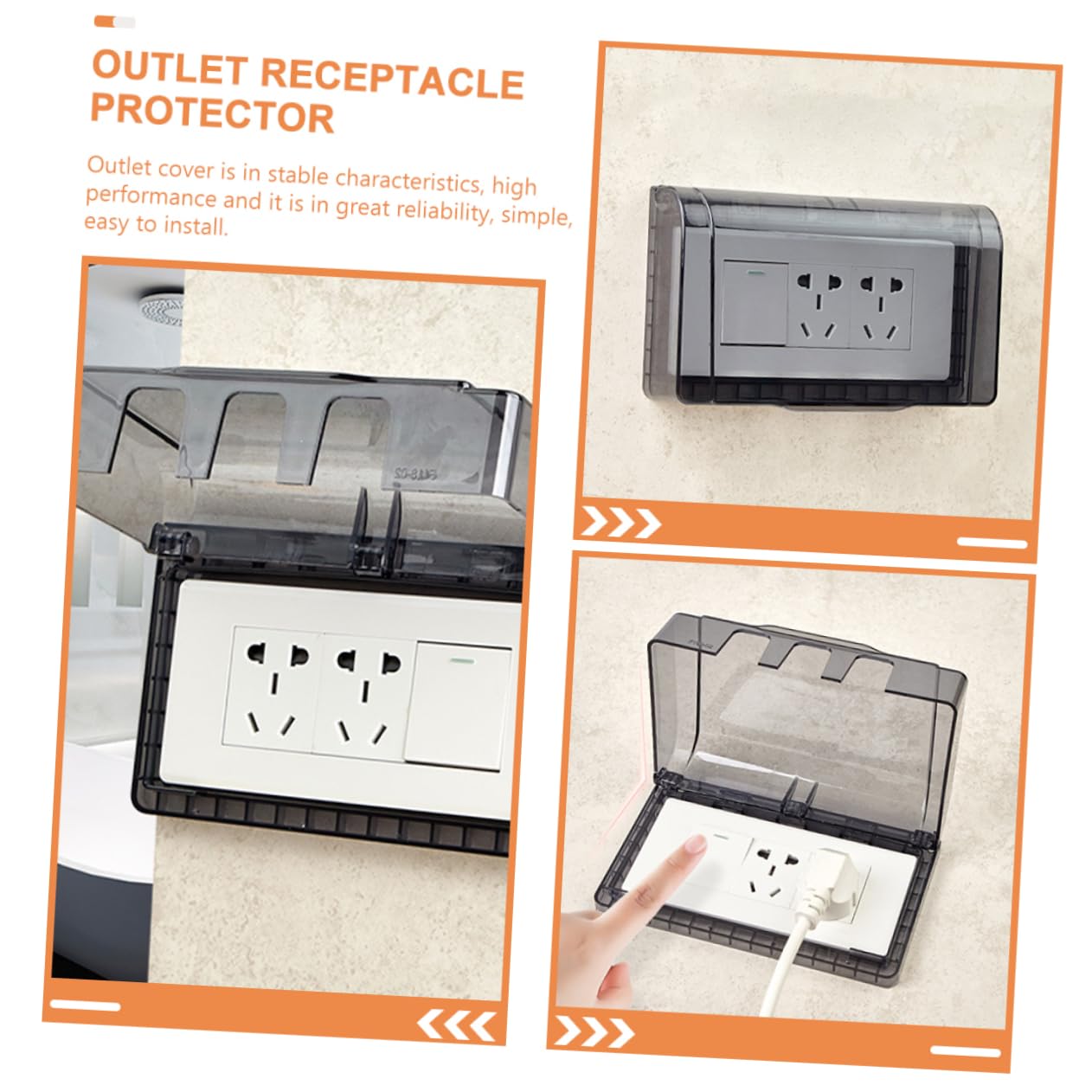 Alipis 5 Set Prese Elettriche Da Esterno Da Protezione Per Scatole Elettriche Design Splash Per Giardino Cucina E Garage 2 Pezzi*5