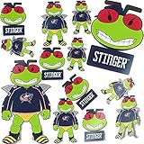 Columbus Blue Jackets Stinger Mascot Team NHL National Hockey League Sticker Vinyl Decal Laptop Water Bottle Car Scrapbook (Type 1 Mascot)