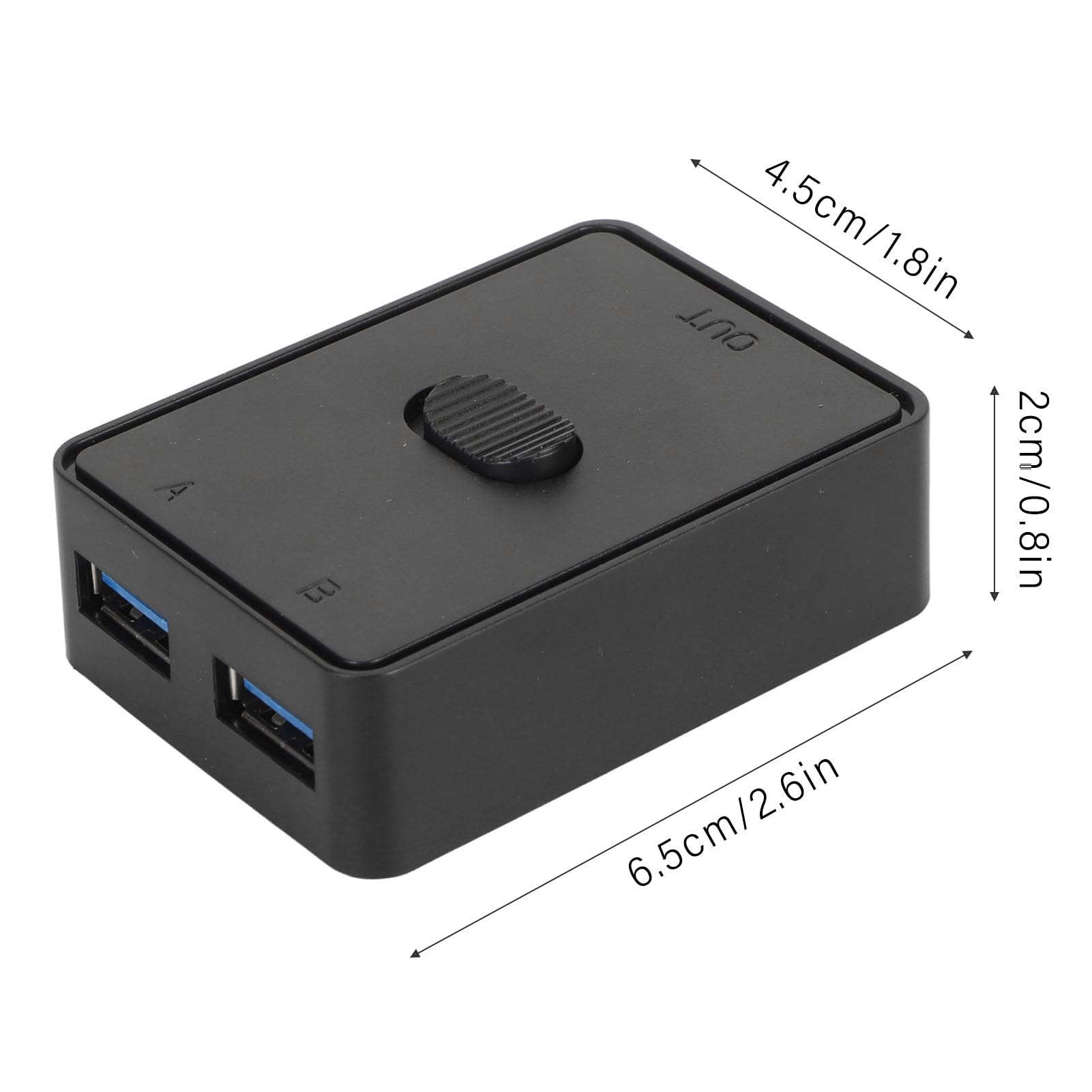 Przełącznik USB KVM, Dwukierunkowe Wyjście 2 w 1. Wskaźniki LED. Selektor Przełączników USB 3.0. Przenośna Funkcja Plug and Play dla drukarki.