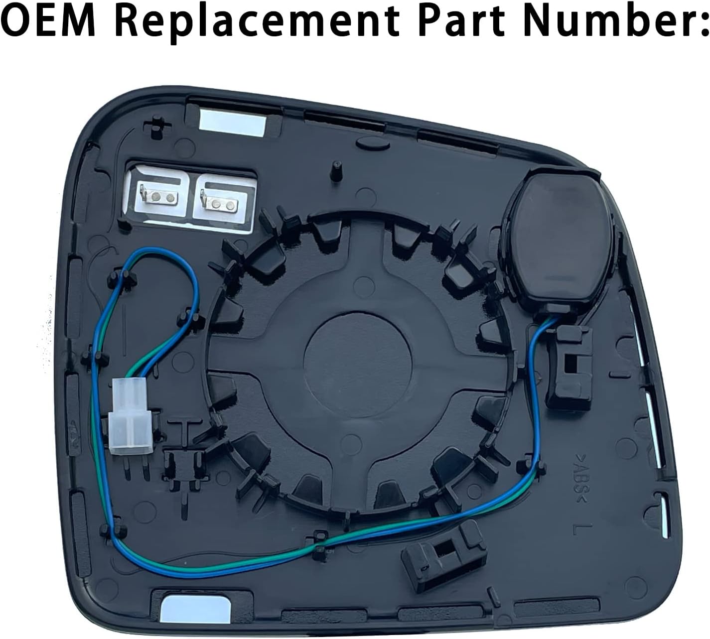 Blind Spot Detection Driver Side Mirror Replacement for DODGE Durango JEEP Grand Cherokee 2011-2021, Left Exterior Side Rearview Mirrors Glass, with Backing Plate, Power Heated
