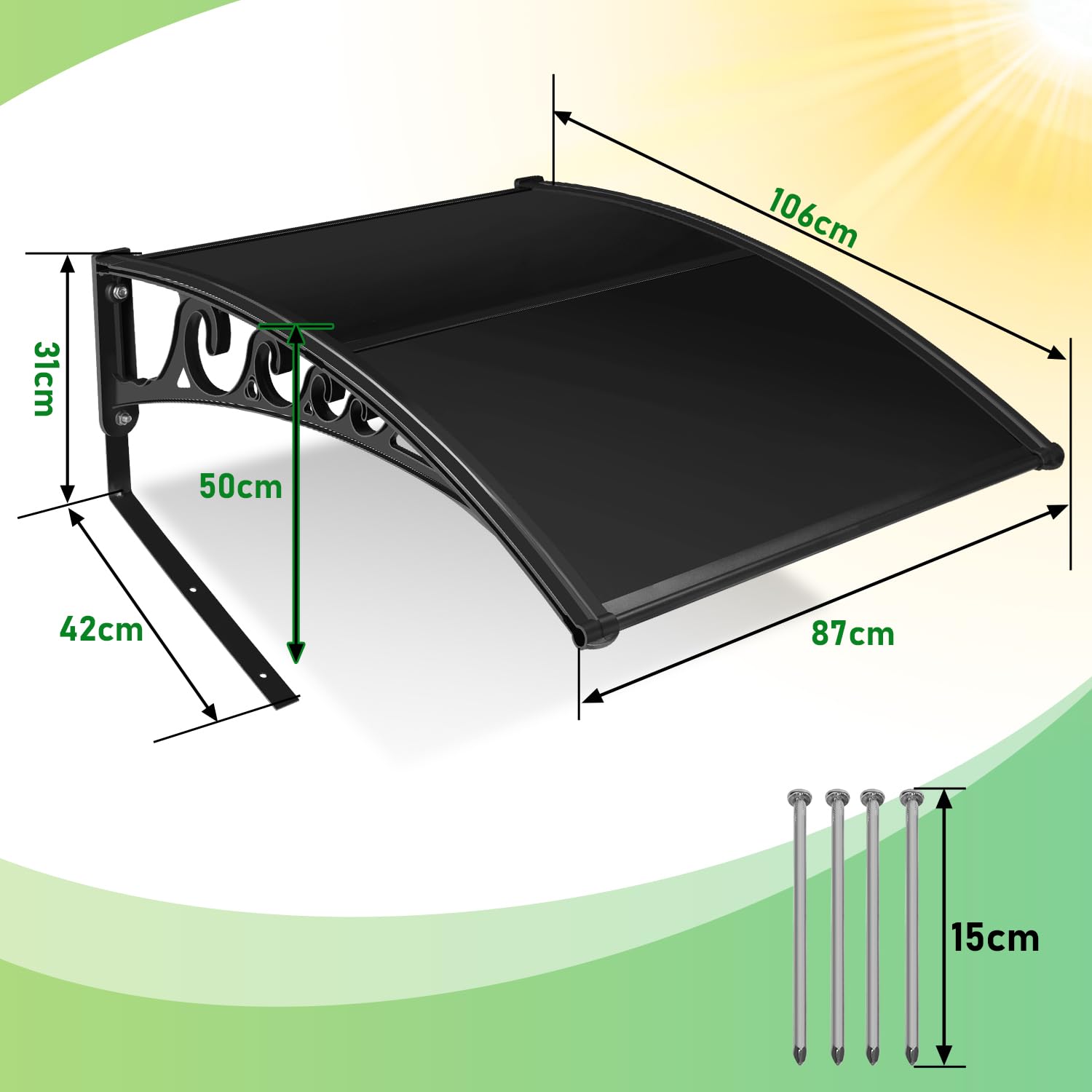 Daromigo Garage para robot cortacésped Automower, 106 x 87 x 50 cm, jardín, resistente a la intemperie, protección UV, material de montaje incluido - Negro
