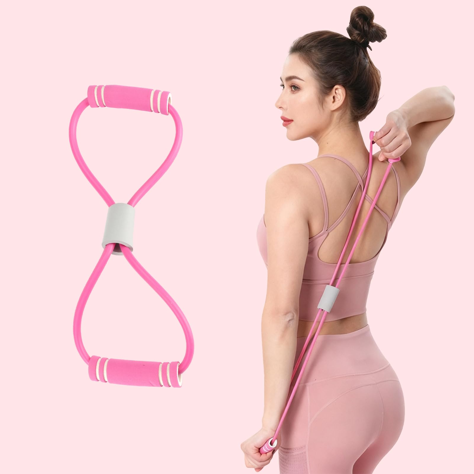 Figure 8 Arm Resistance Band - Targeted Arm Training Elastic Rope, Non-Slip Fitness Band, Ideal for Yoga/Pilates