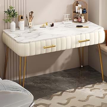 本日限定価格‼️A16新品ドレッサー 100cmテーブル 岩盤天板 大容量収納