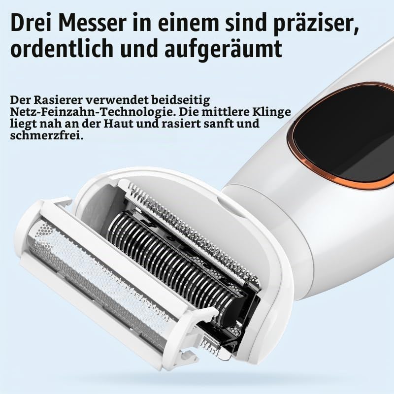5-in-1 Multifunktionales Haarentfernungs- und Pflegeset — IPX7 wasserdicht, 600-mAh-Akku, 5 Aufsätze (Körper/Gesicht/Augenbrauen/Nase/Ohren), tragbares USB-Auflade-Trimm-Set