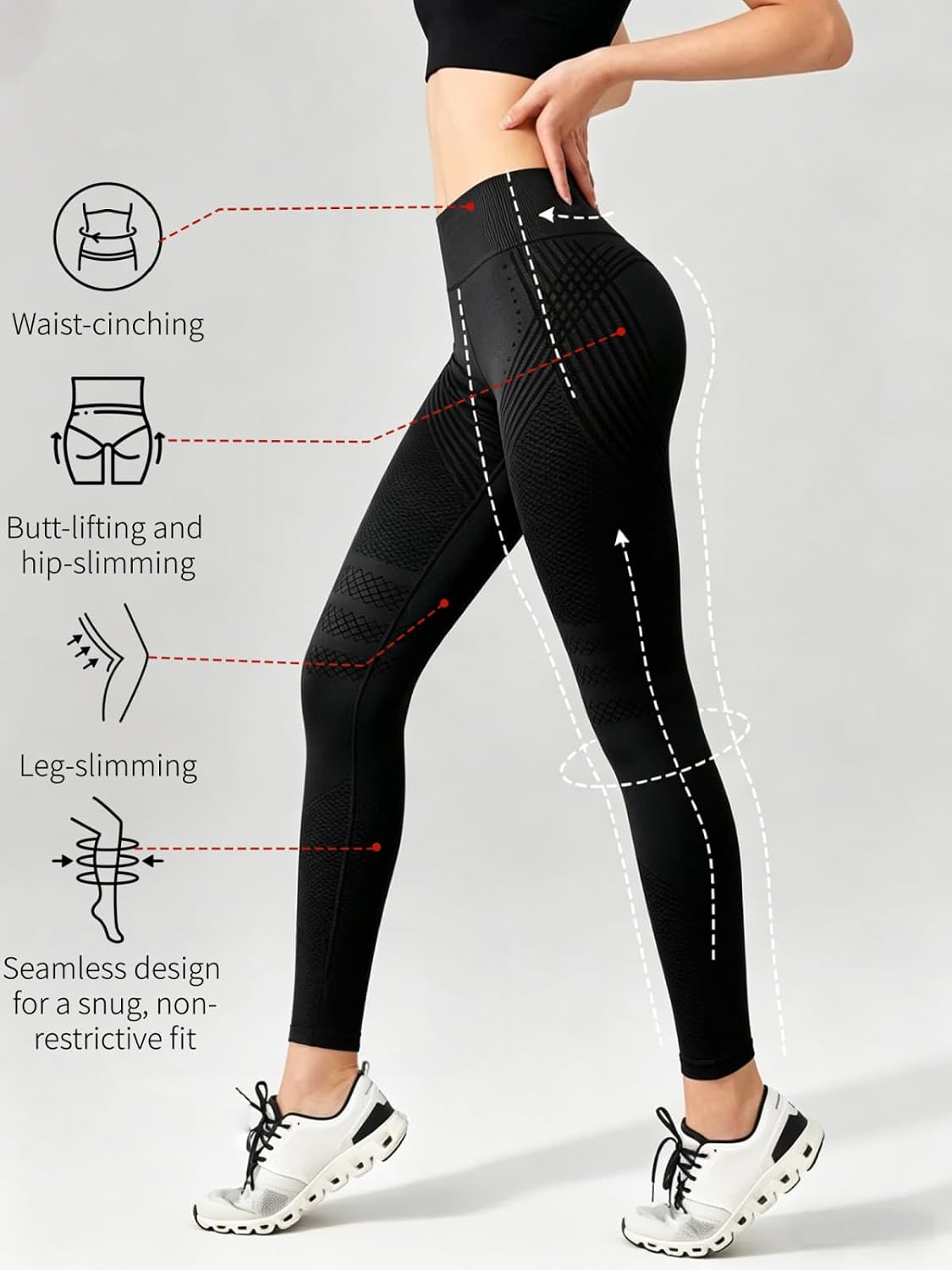 Compression Leggings 3D Anti Cellulite Legging High Waist Resistance Band Leggings Body Sculpt Compression Pants