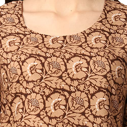 Image of Pinkmint Designer Woman's Crepe Multicolored Straight Kurta [A-355-330]