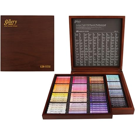 Mungyo Gallery Soft Oil Pastels Wood Box 120 Assorted Colors
