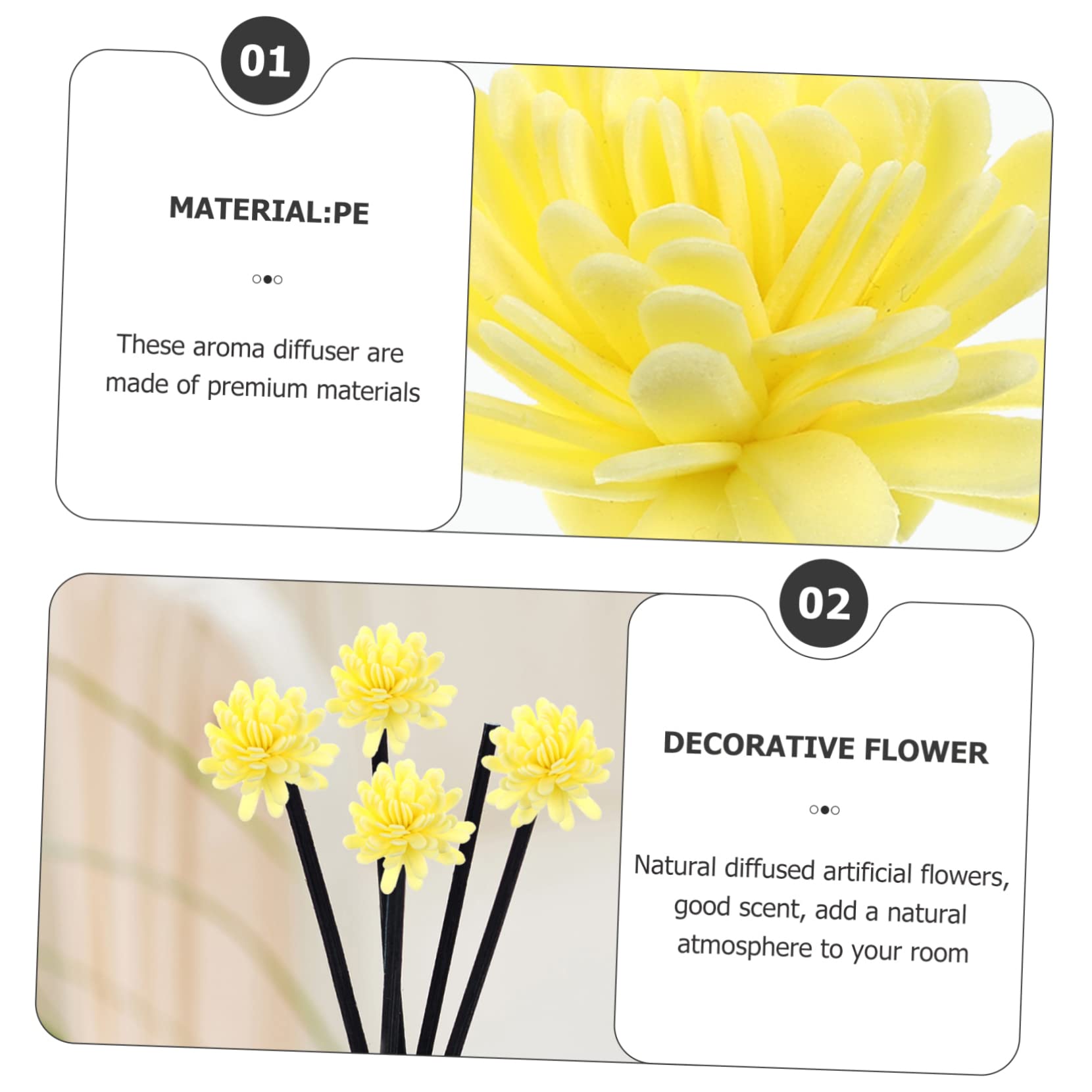 PRETYZOOM 500stücke Duftdiffuser Künstlichen Blumen Aromatherapie-Dekoration Für Raumduft Kompatibel Mit Ätherischen Ölen Langlebig Und Praktisch Für Langfristige Nutzung