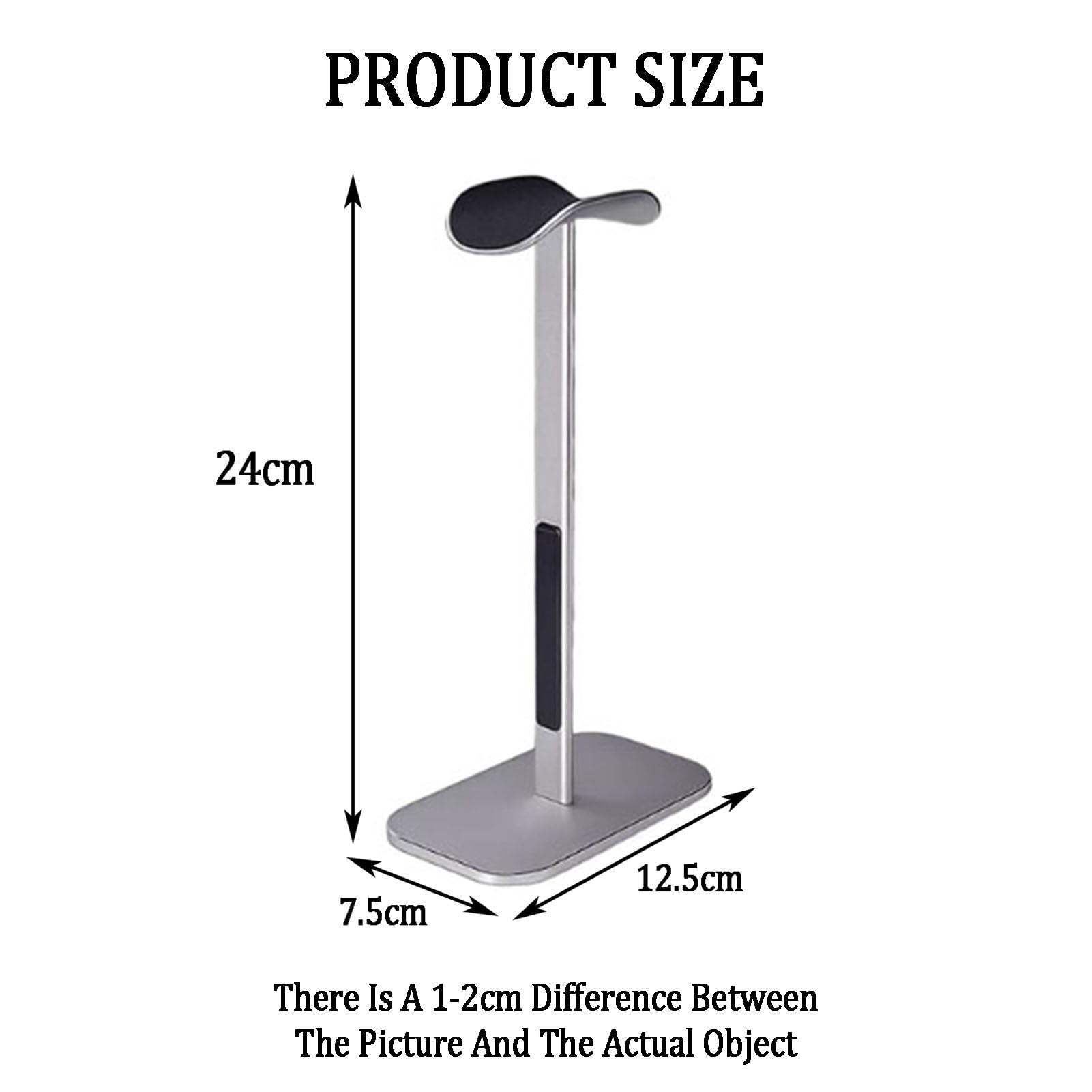 Supporto For Cuffie/supporto For Cuffie Da Tavolo: Realizzato In Lega Di Alluminio Con Una Capacità Di Carico Di 10 Kg, For Configurazioni Di Gioco E Vari Ambienti Desktop(Black)
