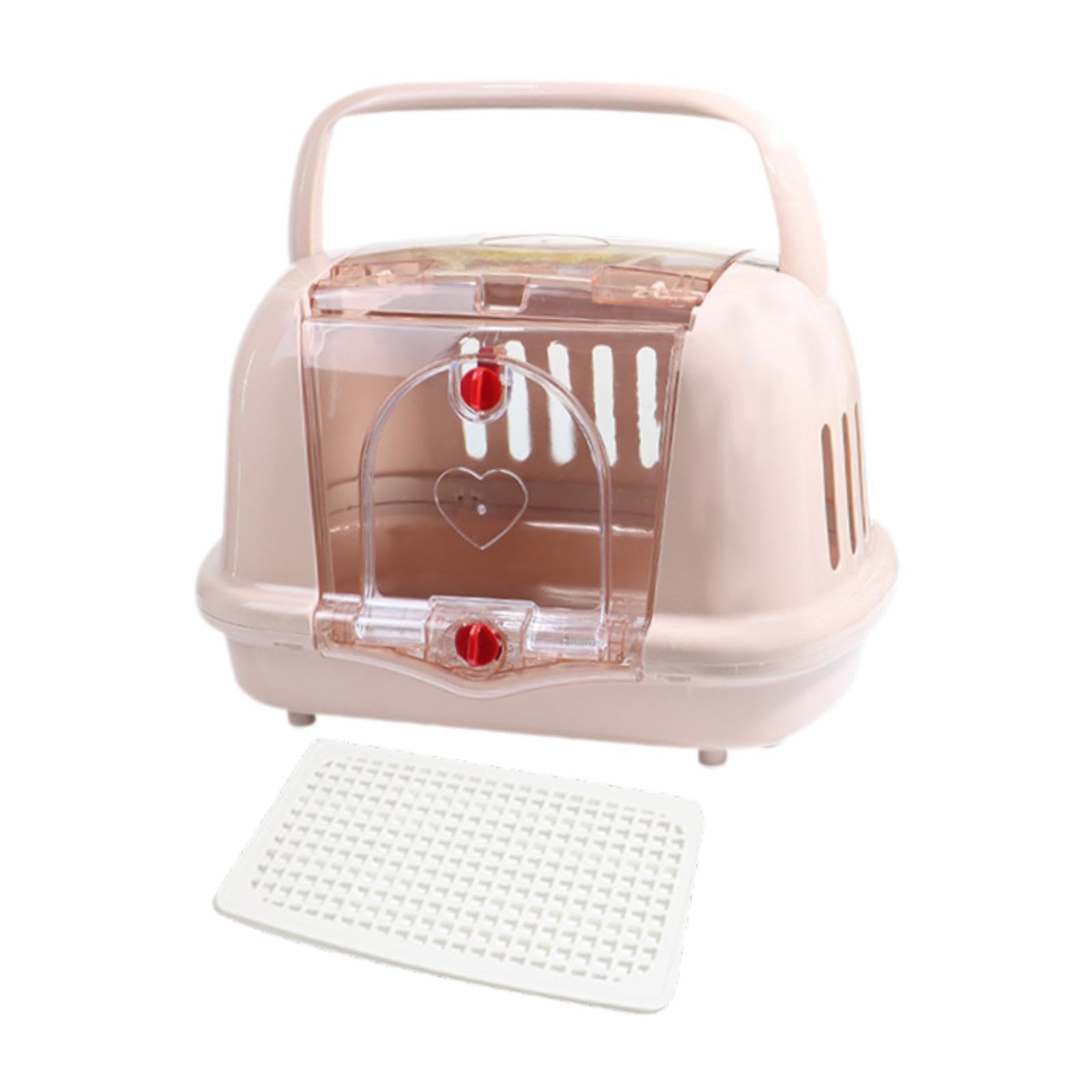 Cage portable de transport ventilée avec caisse rigide pour chiens et chats