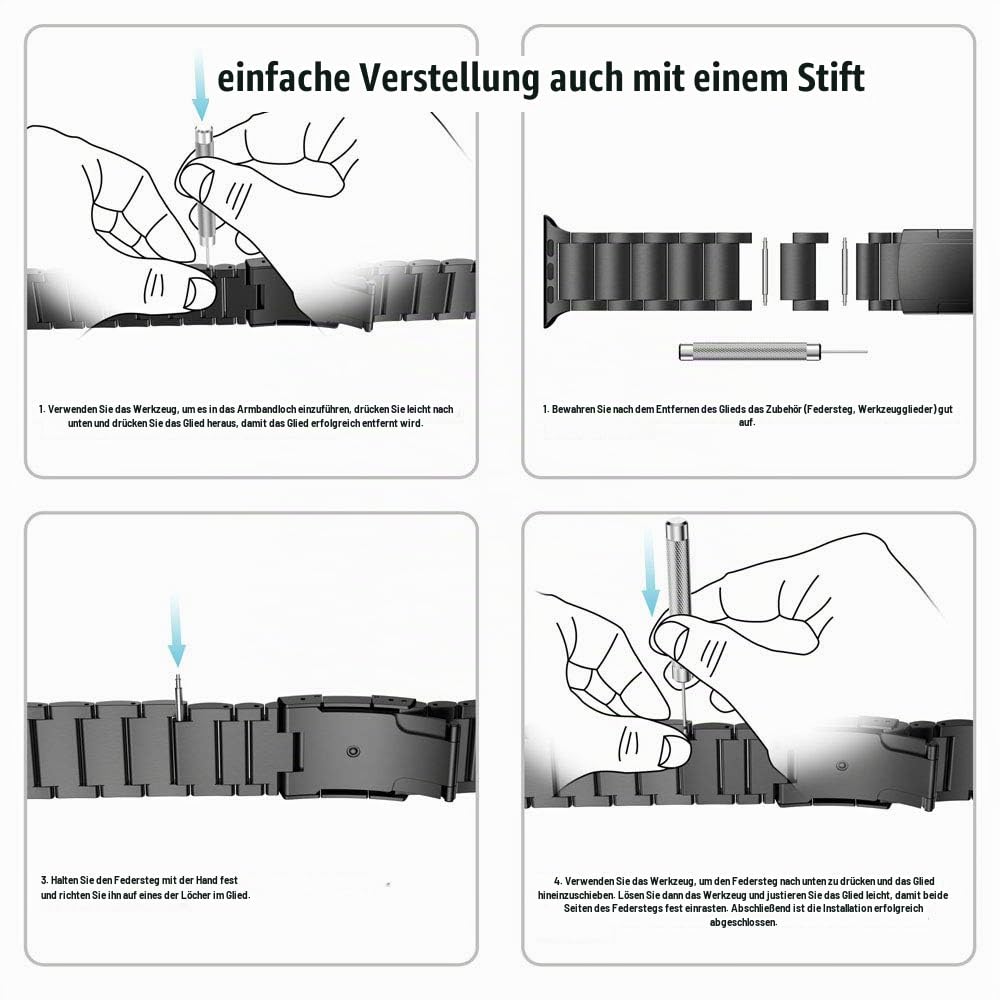 Titan Armband Kompatibel mit Apple Watch Armband 49mm 46mm 45mm 44mm 42mm Ersatzarmband Verstellbares Metall Armband Kompatibel für iWatch Ultra Series 10 9 8 7 6 5 4 3 SE