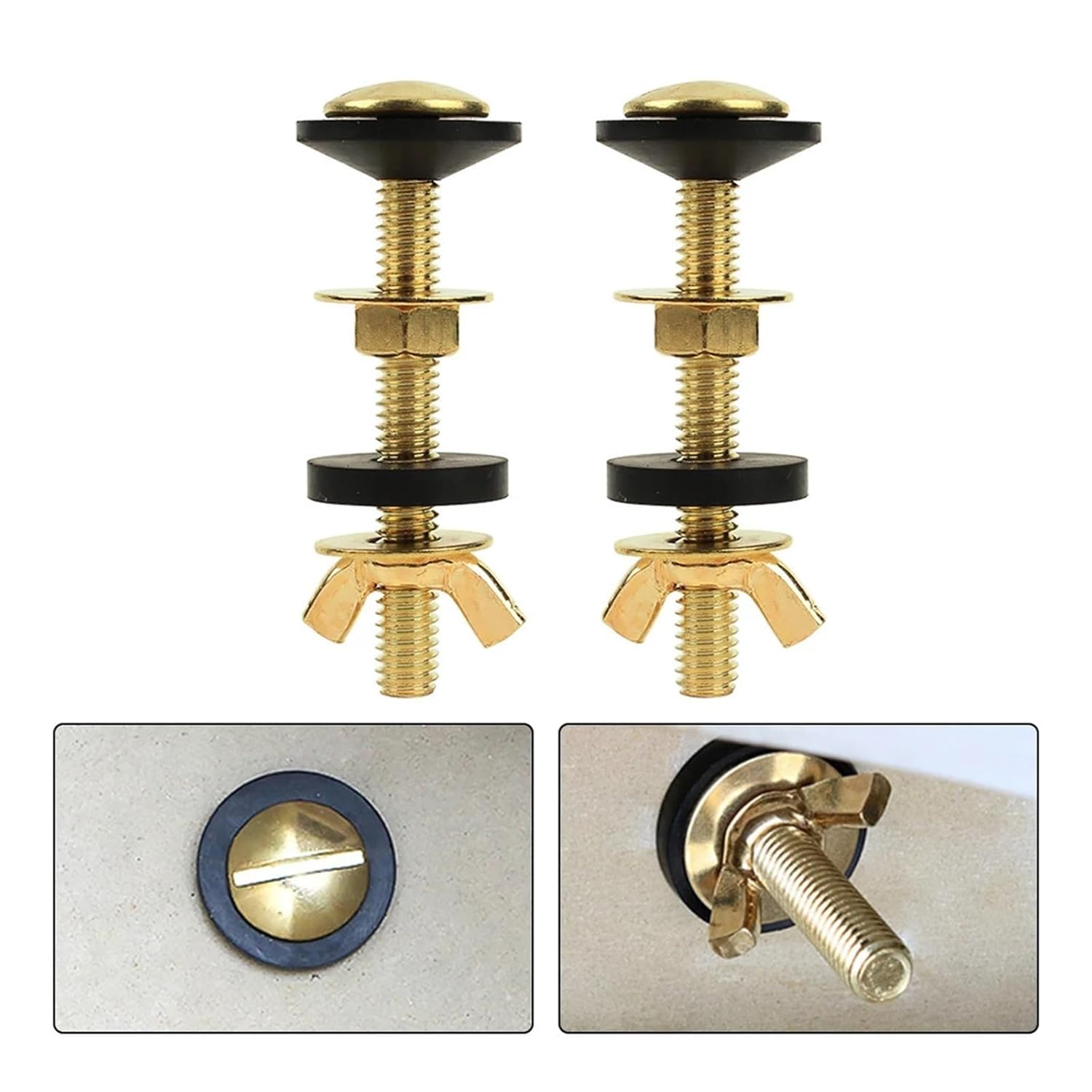 Durable 10pcs Toilet Cistern to Pan Fixing Fitting Sealing Kit Close Coupling Bolts WC Parts Bathroom Accessories