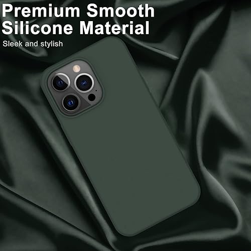 Miniatura 3 de DEENAKIN Funda para iPhone 14 Pro con protector de pantalla, suave y sedosa funda de goma de gel de silicona flexible, ajuste delgado, a prueba de