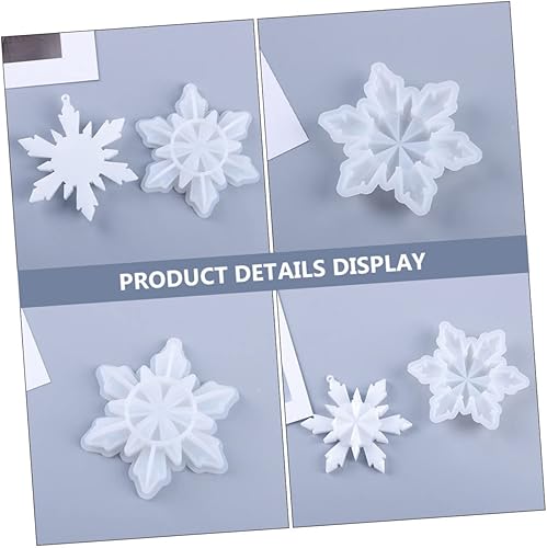 Miniatura 5 de Encantos de joyería de silicona de copo de nieve cómodos y fáciles de limpiar para