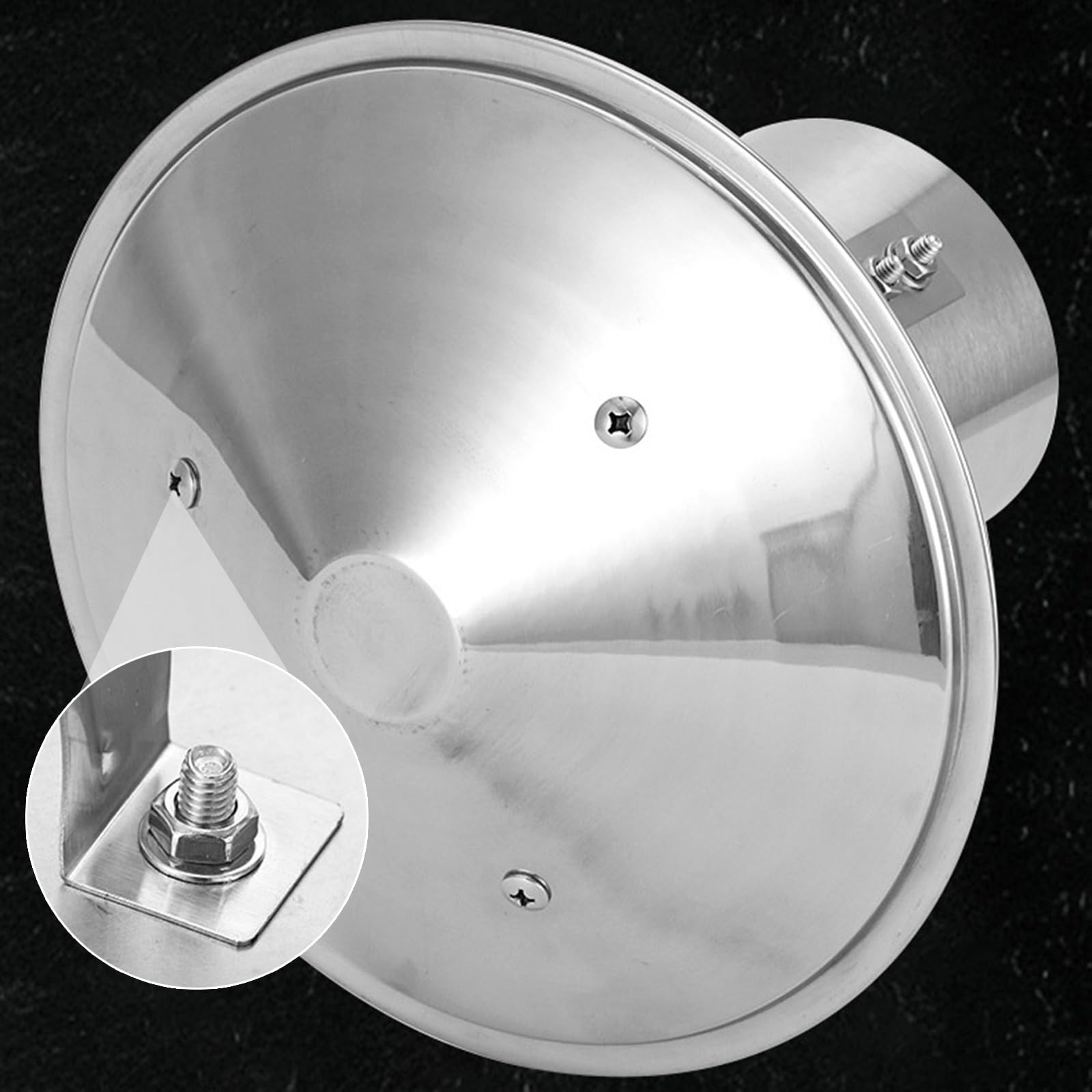 Copertura per Camino Acciaio Inox Terminale Canna Fumaria Tetto Cappello | Tappo per Canna Camino Fumaria Cappello Antipioggia per Tetto Cappa di Sfiato Scarico Stufa Legna Inox(250mm/10")