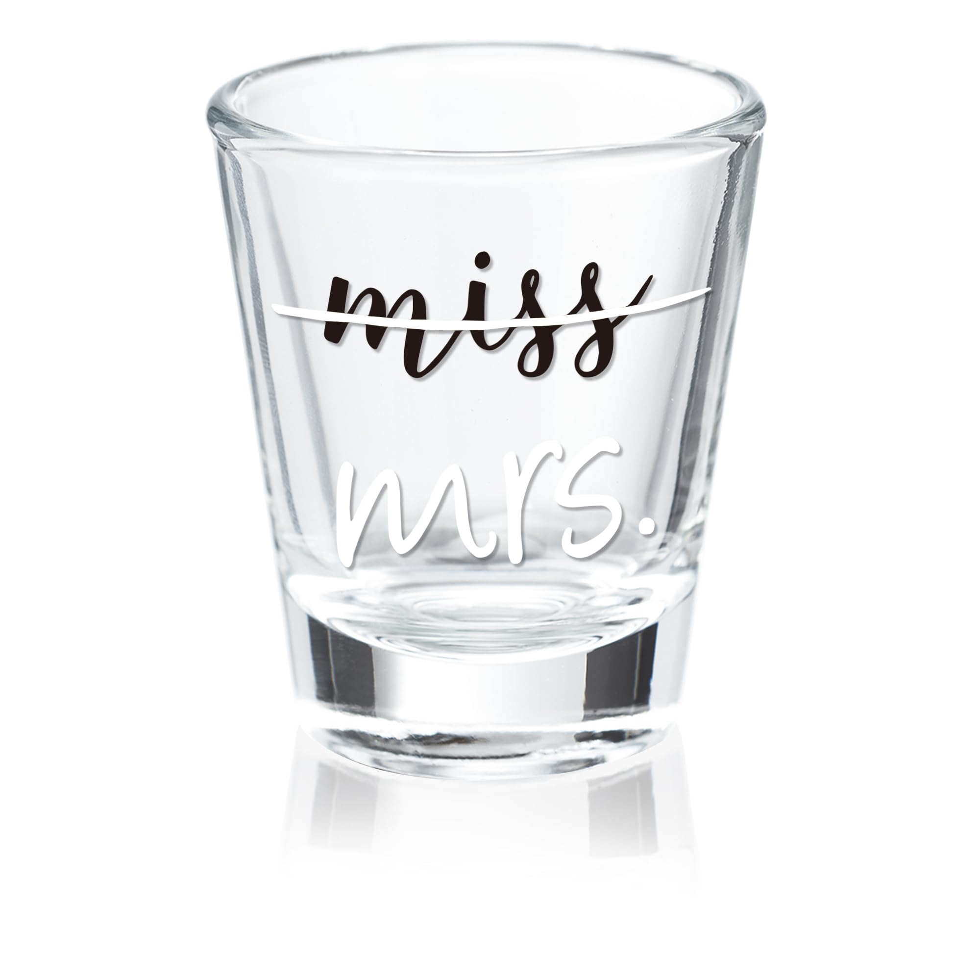 MGupzao Miss to Mrs Shot Glasses - 1.75oz Temperature-Sensitive Bride Shot Glasses for Bridal Shower Decor, Mr and Mrs Engagement Bride to be Gifts for Bachelorette Party Favors Shot Cups